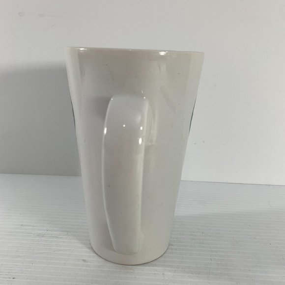 Starbucks 2007 Tall 17.7 oz Coffee Mug Cup Traditional Design White Green - Picture 4 of 7